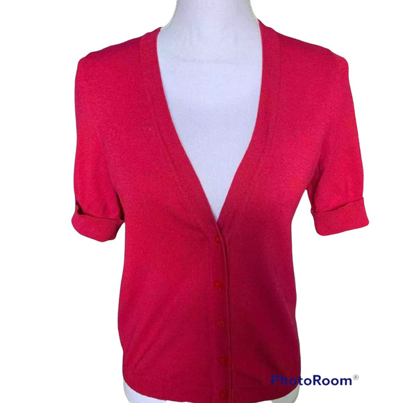 ann taylor short sleeve cardigan
